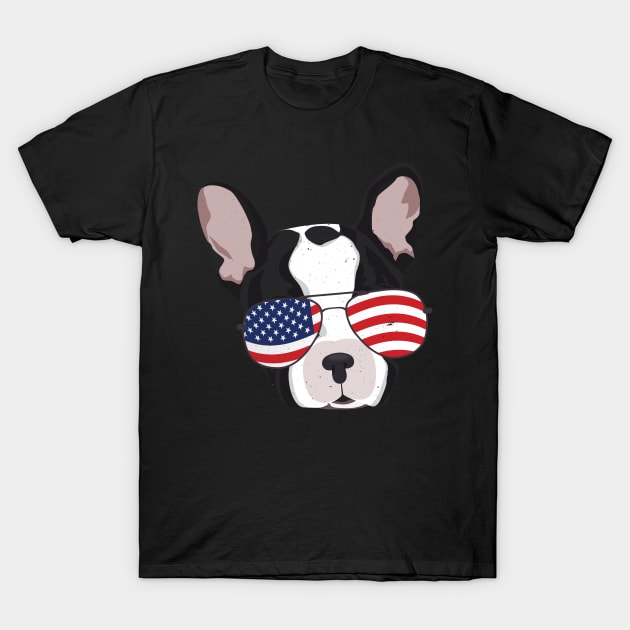 French Bulldog American Pride Merica T-Shirt by Tracy